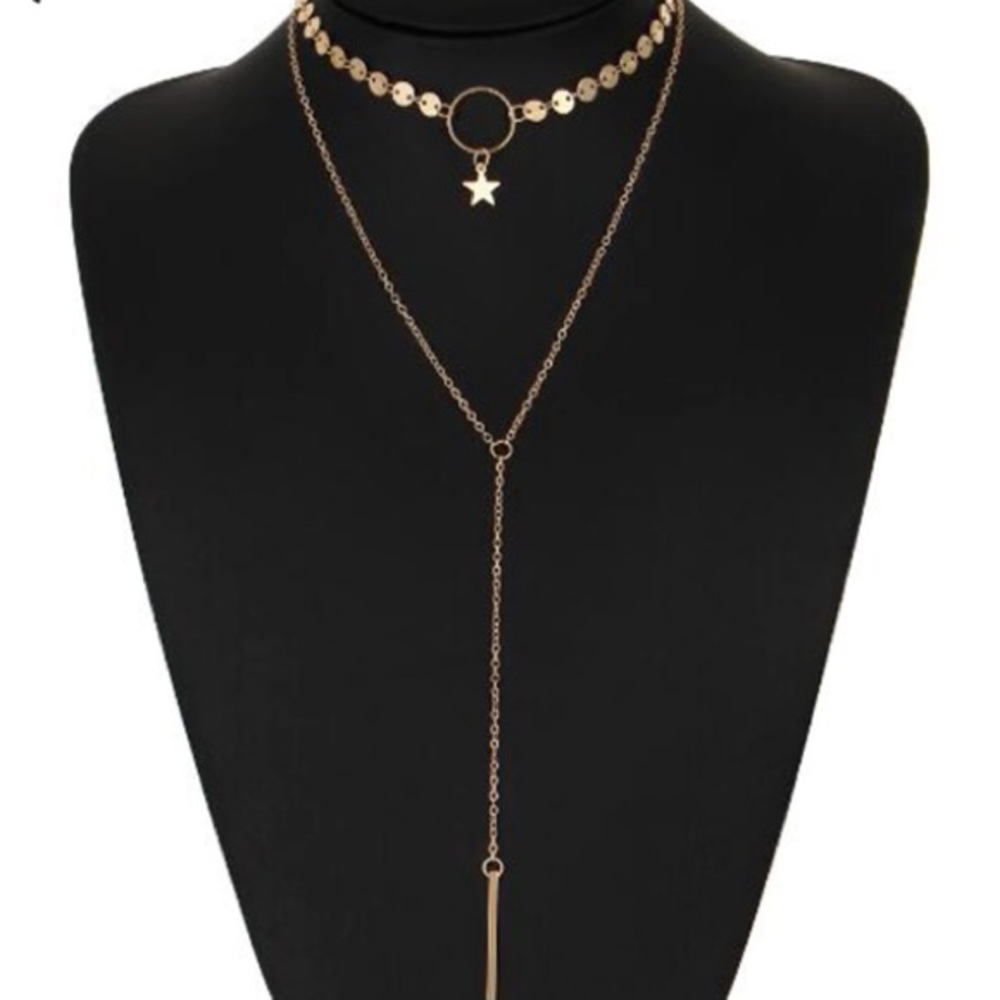 👉🏽1 LEFT👈🏽🌟Multi-layered Star Charm Necklace - Picture 5 of 6