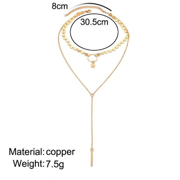 👉🏽1 LEFT👈🏽🌟Multi-layered Star Charm Necklace - Picture 6 of 6