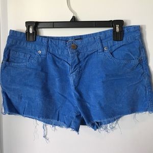 BDG blue corduroy shorts