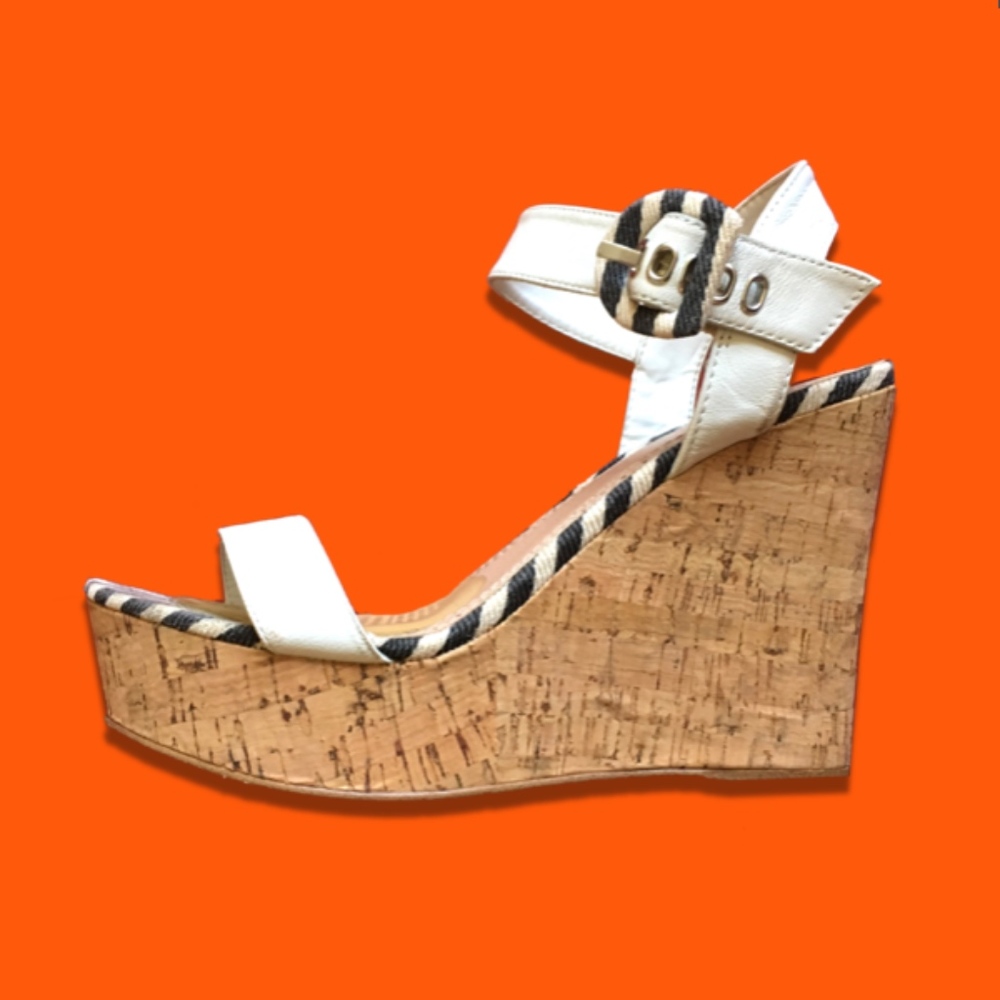 Women's sandals. Charles by C.David, White, size 7