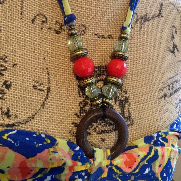 Derek Heart Multi Colored Halter Maxi Dress - Picture 5 of 7