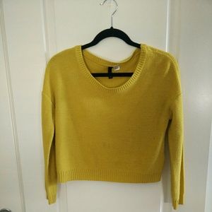 H&m mustard cropped sweater