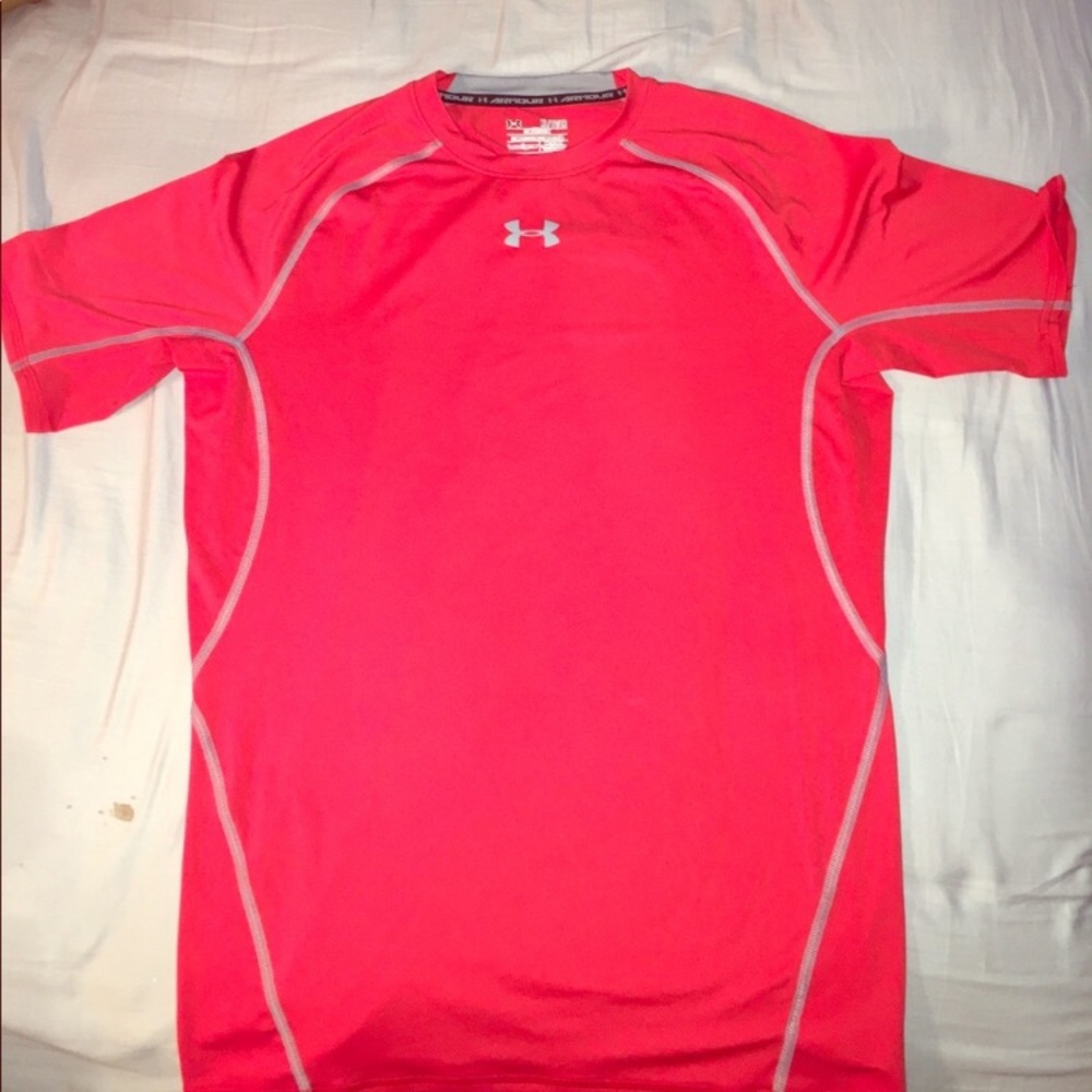 XL Under Armour Red Compression Workout Shirt