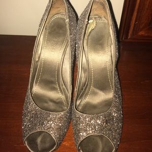Nine West brown sparkly heels