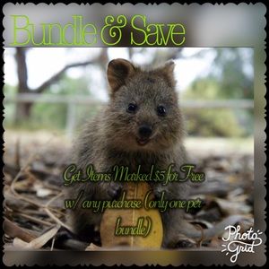 Items marked $5, are free with bundle purchase.