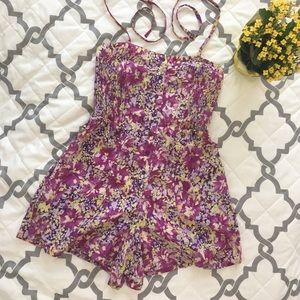Floral Pink/Yellow Romper