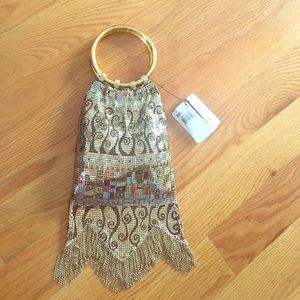 Whiting and Davis multi color chain bag