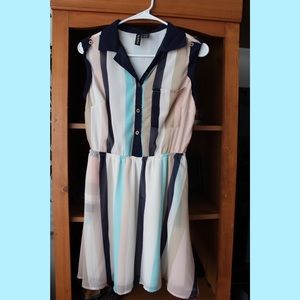 Vertical Striped Dress, Four Colors