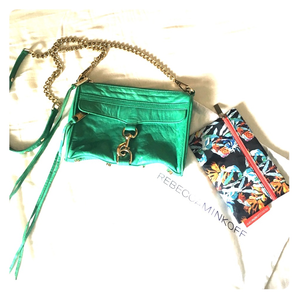 Rebecca Minkoff Green Mini Mac Crossbody