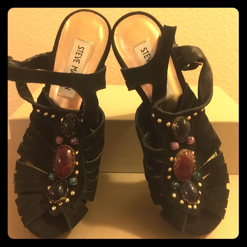Steve Madden bejeweled heels