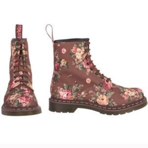 Floral Lace Up Doc Marten Boots
