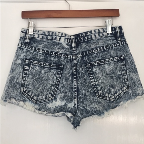 Acids Wash Jean Shorts - Picture 2 of 2
