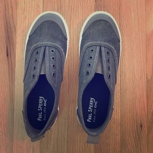 Sperry Distressed Canvas slip-on sneakers