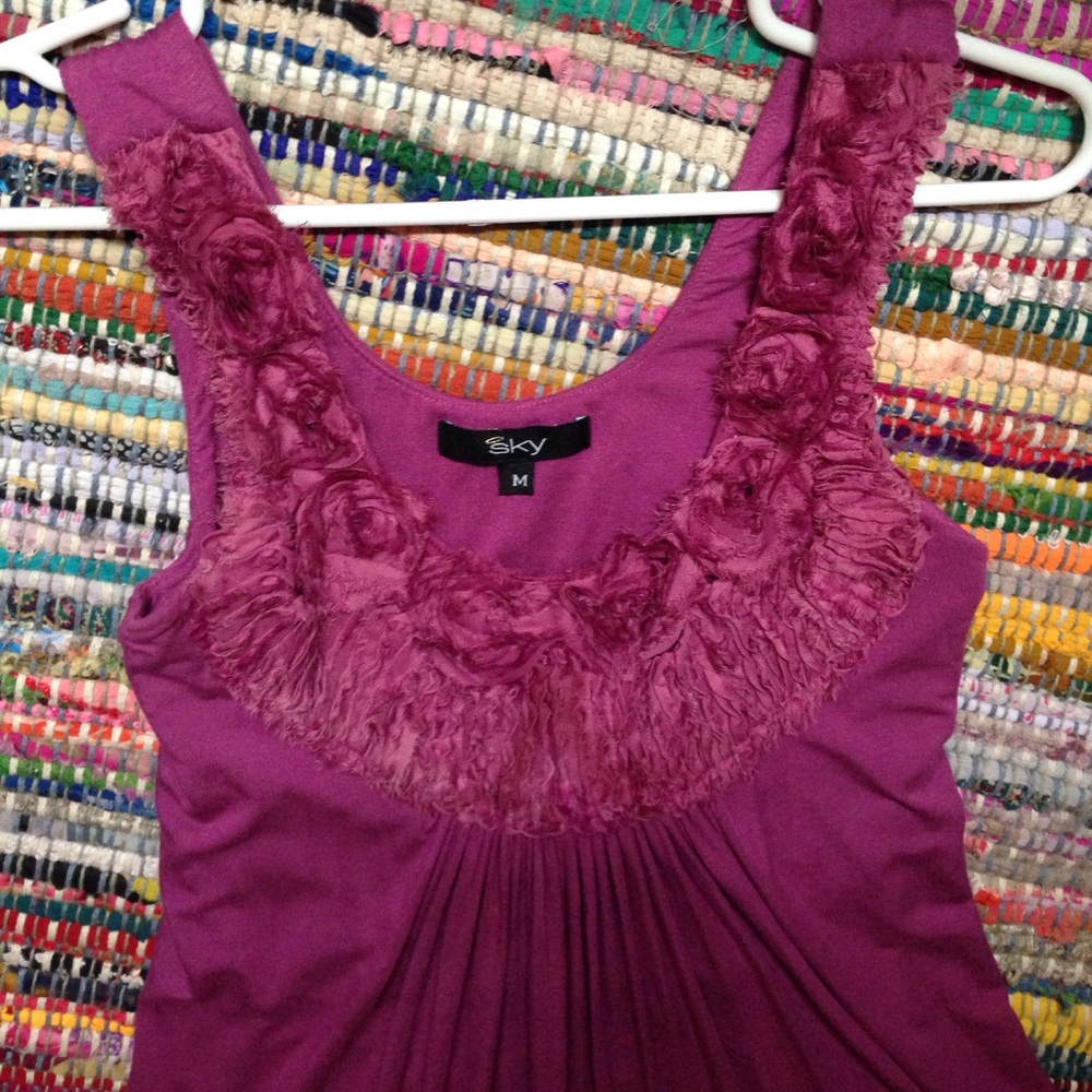 SKY FUCHSIA ROSE TOP M