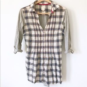 Anthropologie Soft Plaid Henley