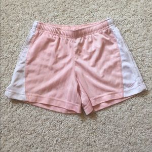 Pink Nike athletic soccer shorts
