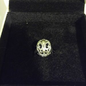 Pandora Fleur de Lis sterling silver & clear cz