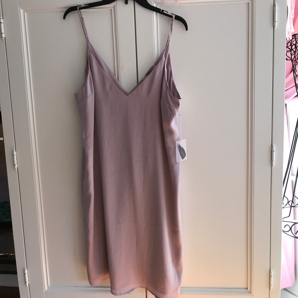Lavender silk dress