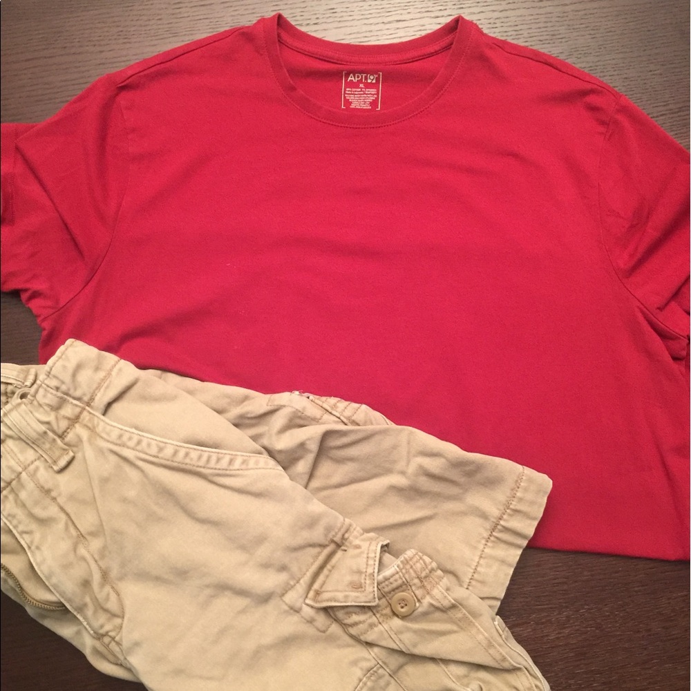 Vibrant red men's t shirt