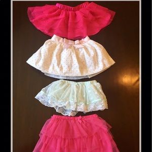 Lot of 4 baby tutu skirts