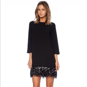 Kate Spade Black Beaded Hem Dress