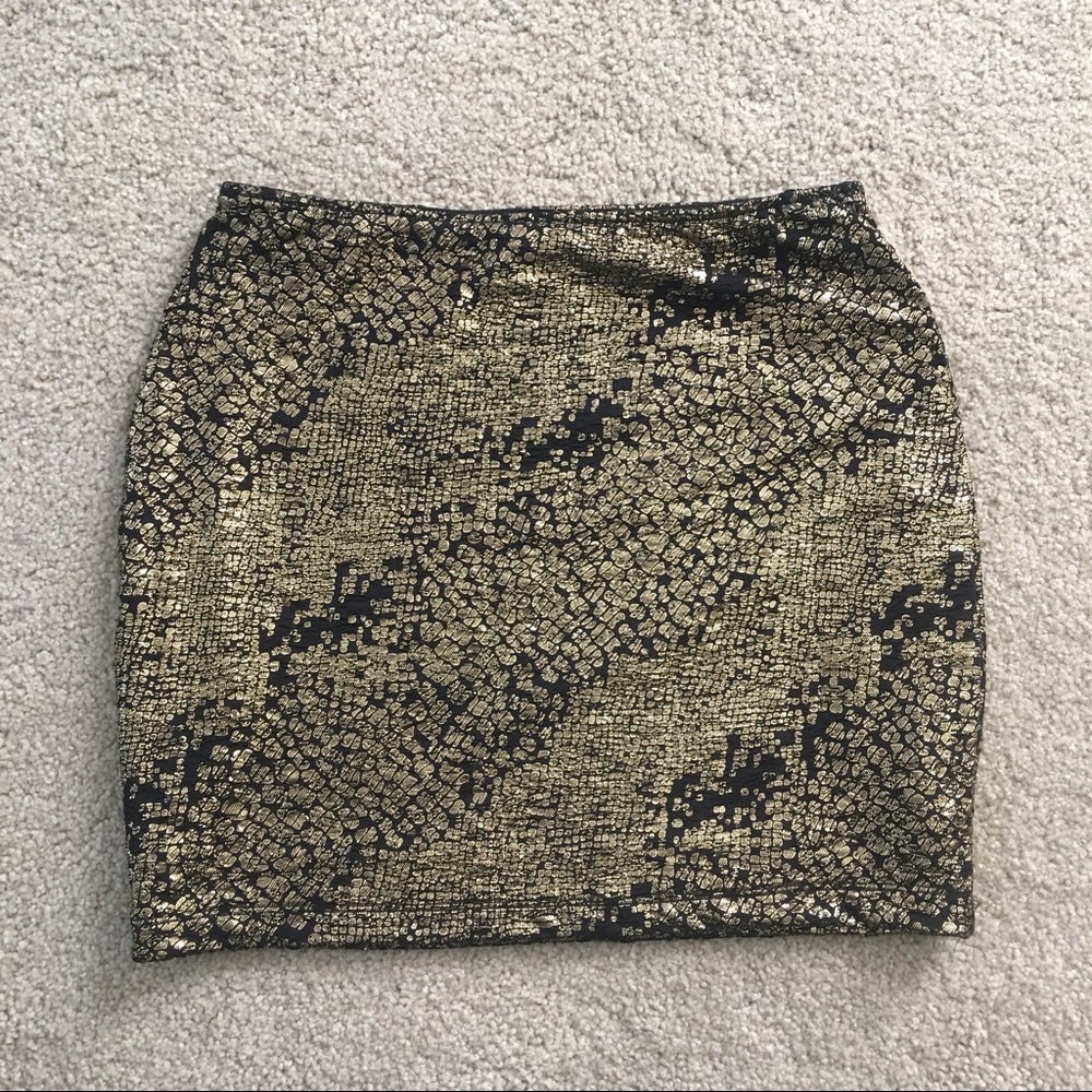 Forever 21 Metallic (lined) Skirt