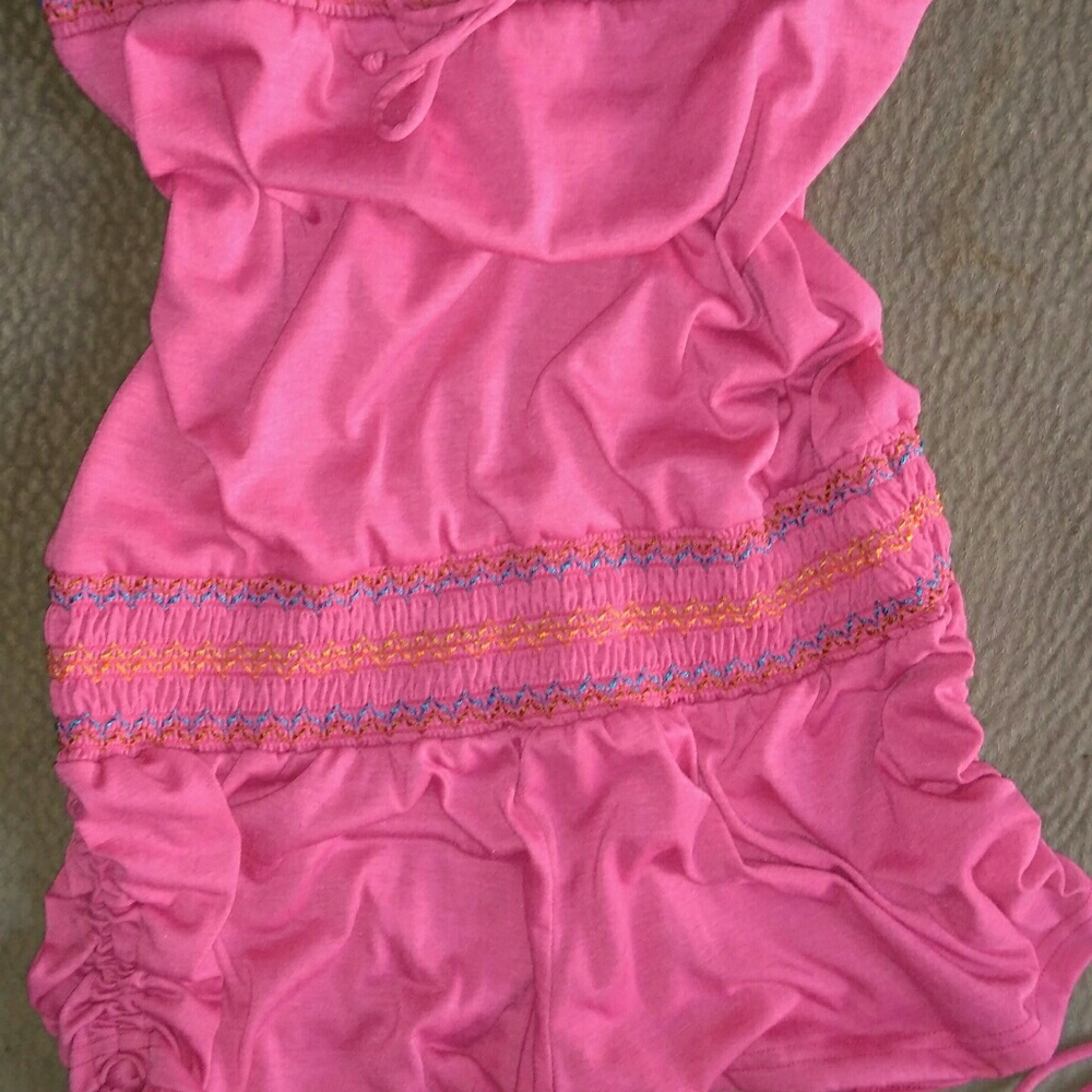 Pink sleeveless romper