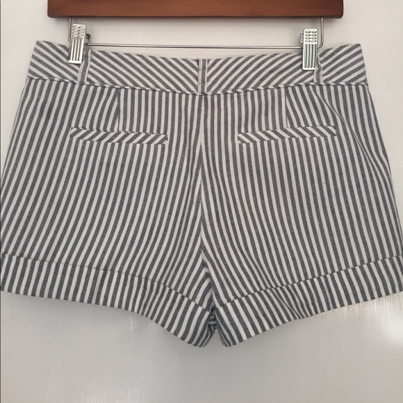 White/Navy Striped Shorts - Picture 2 of 3