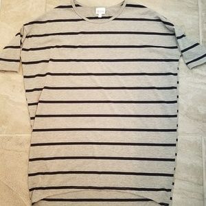 LuLaRoe Irma Tee Heather Gray & Navy