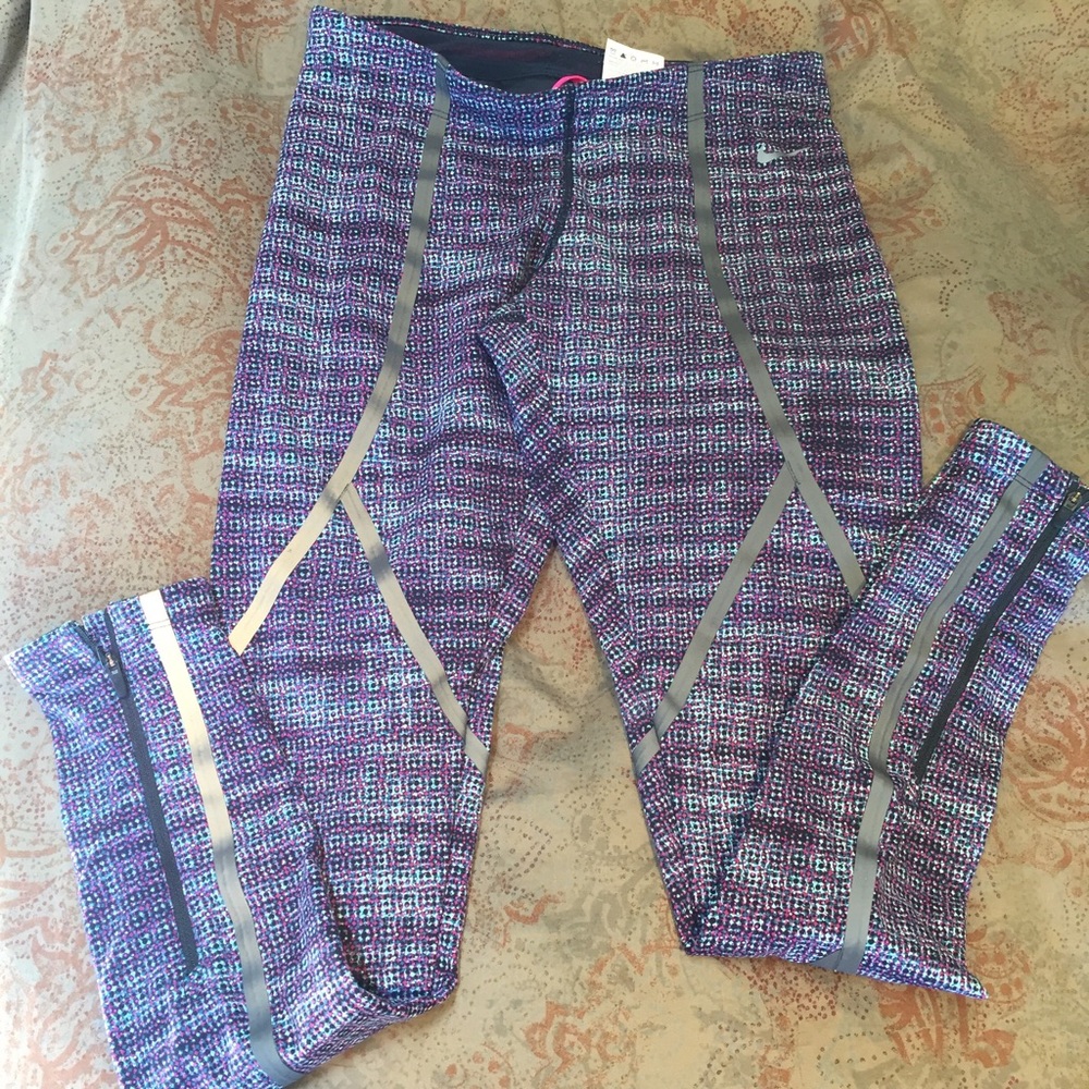 Nike Running Tights Fuschia/Black/Turquoise Dot