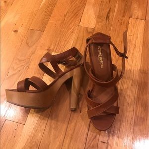 Strappy sandal heels