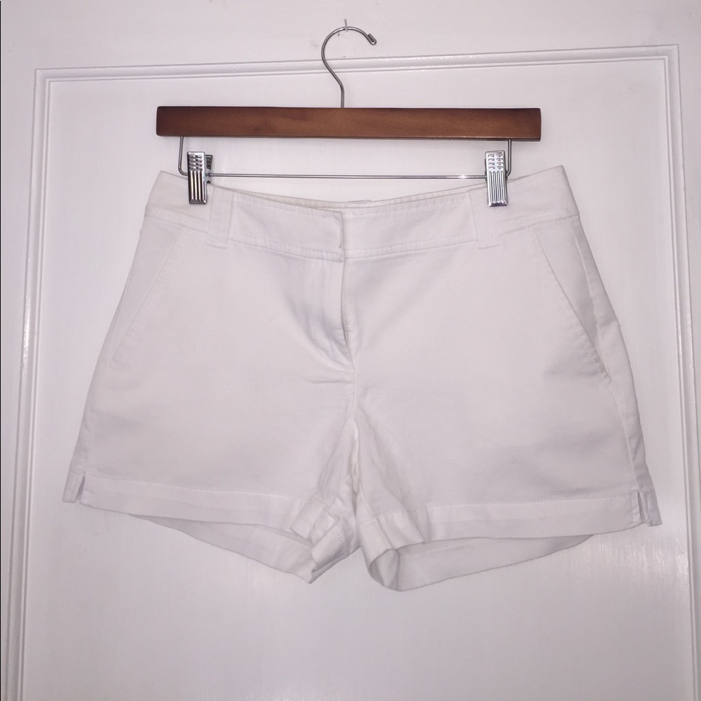 NY&C White Cotton Shorts