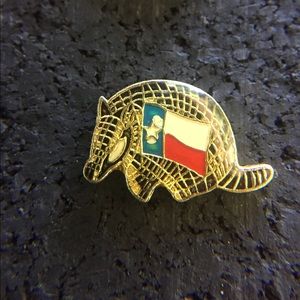 Vintage Texas armadillo lapel pin