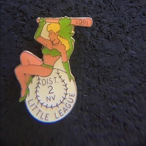 Vintage little league milf lapel pin.
