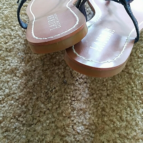 Ralph Lauren Blue & White Braided Thong Sandals Size 6 - Picture 6 of 6