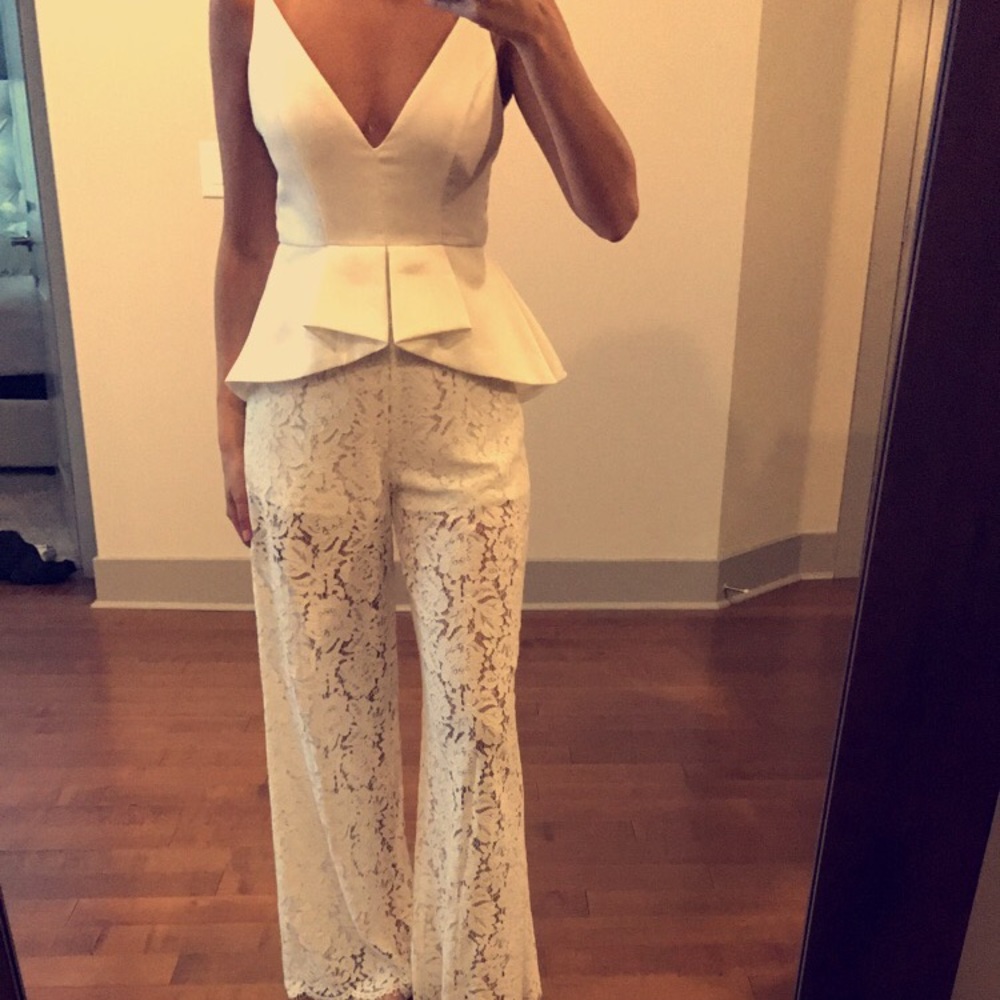White lace jumpsuit