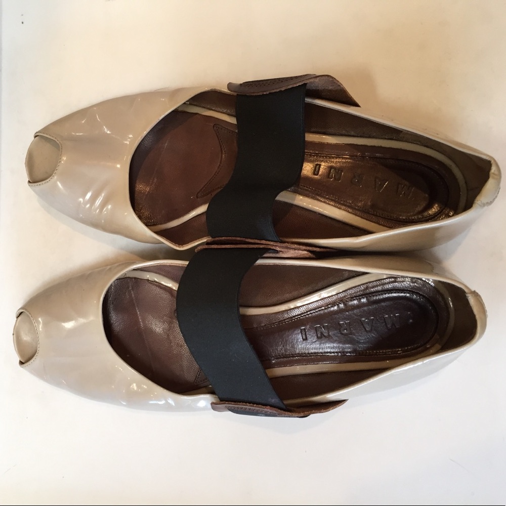 Cool Marni Patent Grey Flats