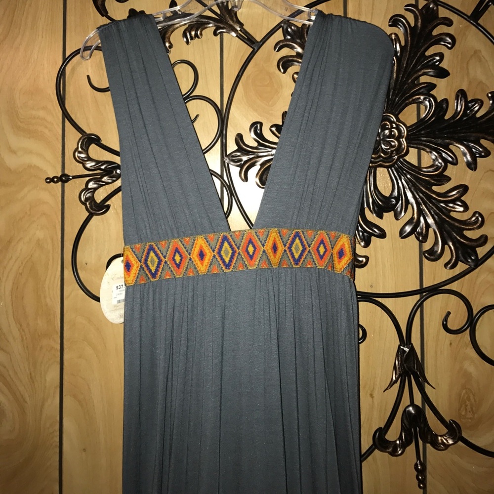 Deep V maxi dress