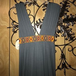Deep V maxi dress