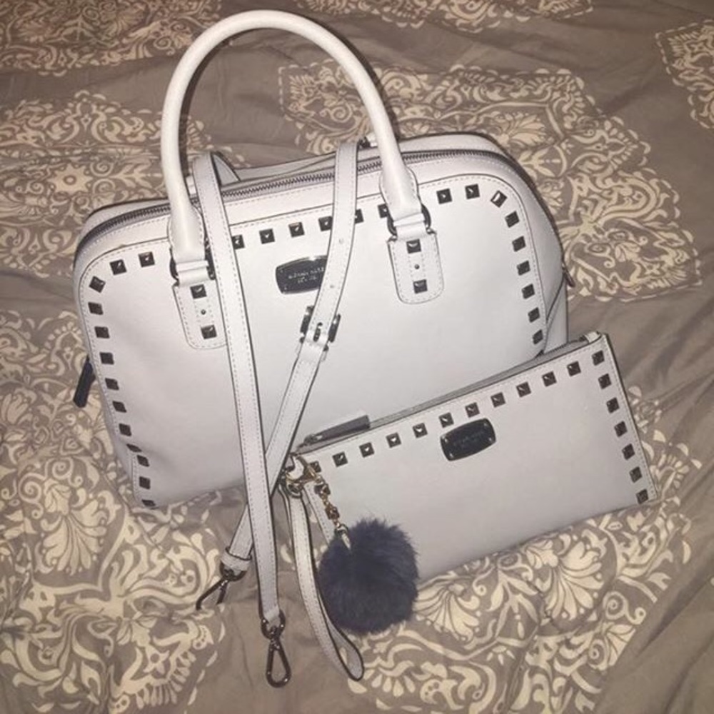 Michael Kors Saffiano Satchel and Clutch