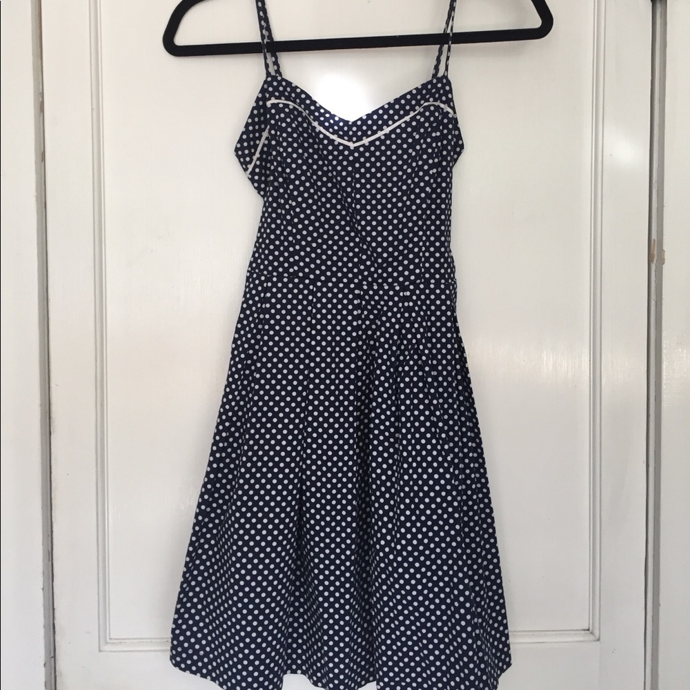 Navy/White Polka Dot Dress