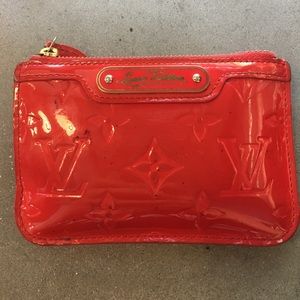 Louise Vuitton Pink Key Wallet