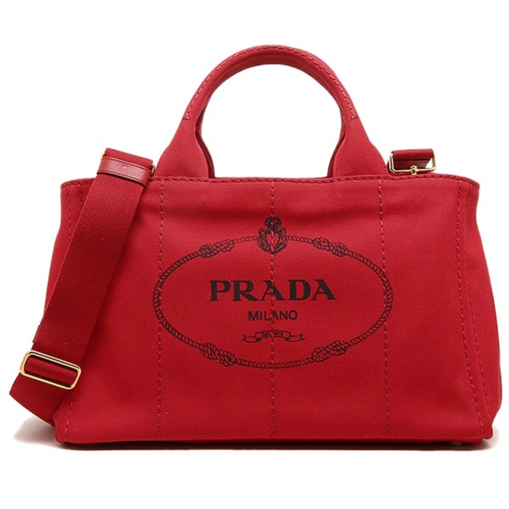 ‼️SOLD‼️Prada CANAPA ROSSE large red canvas tote!