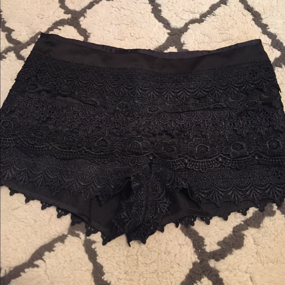 Black Lace Shorts