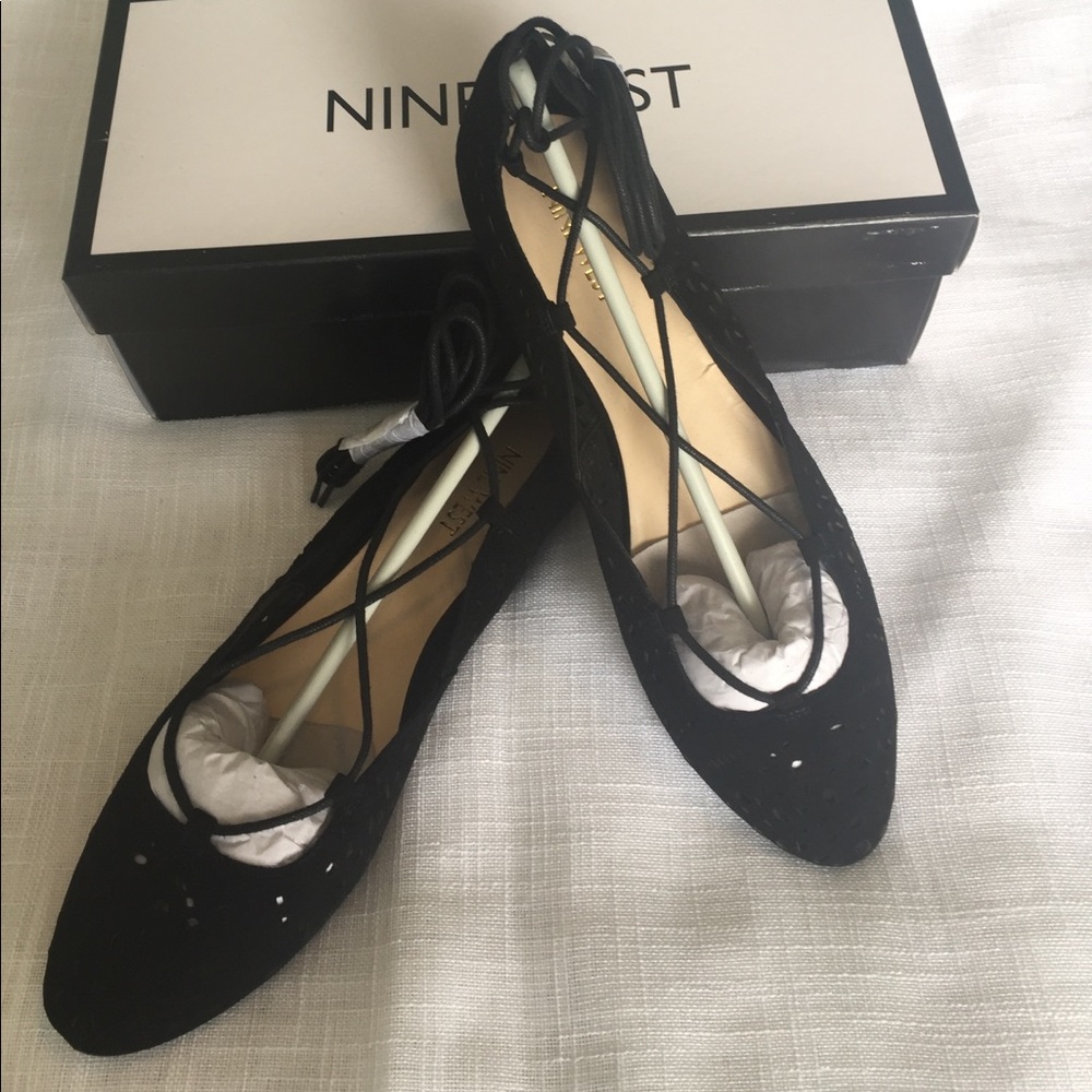 NIB Nine West suede lace up flats - Picture 3 of 4