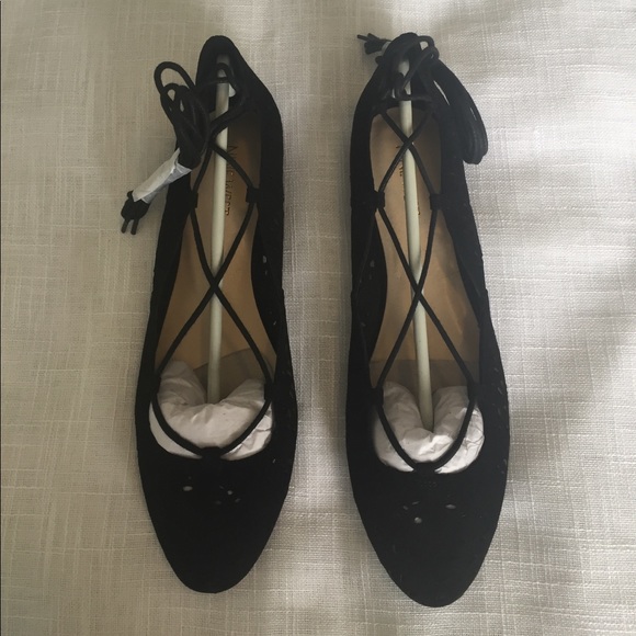 NIB Nine West suede lace up flats - Picture 2 of 4