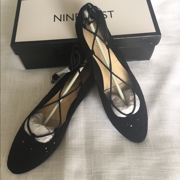 NIB Nine West suede lace up flats - Picture 3 of 4