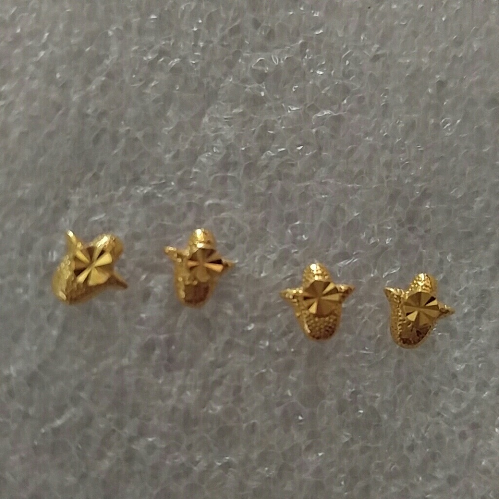 10k pure gold earrings Saudi Gold