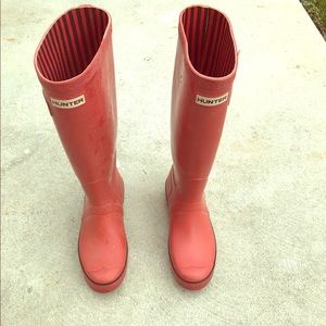 Red hunter festival tall boots - size 5