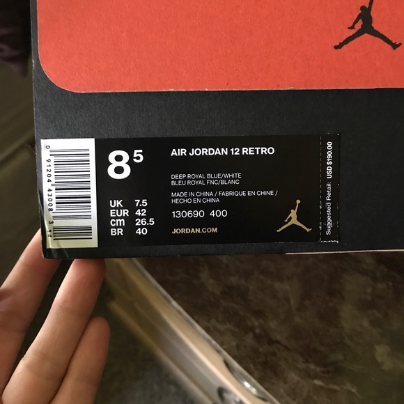 🔴SOLD🔴Air Jordan 12 Retro Deep royal blue - Picture 4 of 4